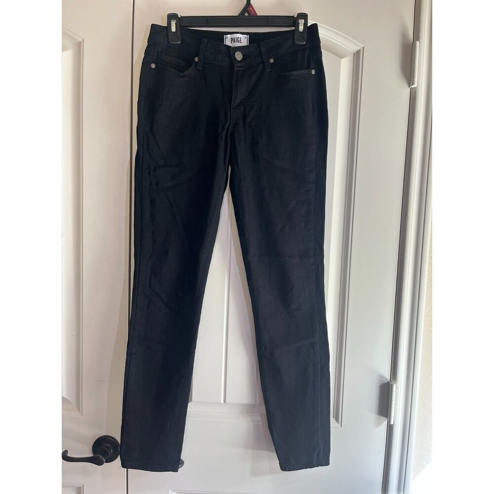 Paige Womens Black Skinny Jeans Size 26 Stretch Denim Designer